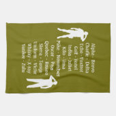 Heilung von Soldaten der Armee Phonetische Alphabe Geschirrtuch (Horizontal)