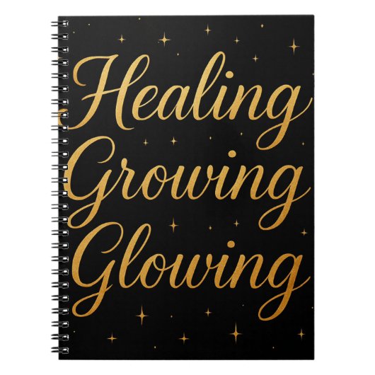 Heilung, Wachsen und Glühen des Notebooks Notizblock (Vorderseite)