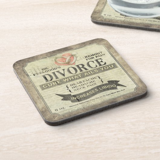 Heilung, was dich belastet - Scheidung Spaß Getränkeuntersetzer (Linke Seite)