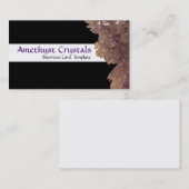 Heilung Wertvoller Amethyst-Kristalle Visitenkarte (Vorne/Hinten)