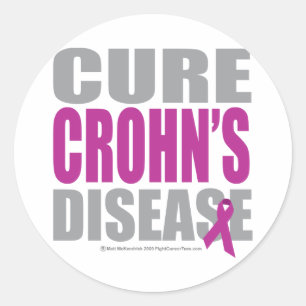 Heilungcrohns Krankheit Runder Aufkleber