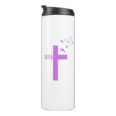 Heilungskreuz mit Tauben Thermosbecher (Nach rechts gedreht)