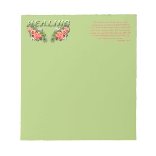 Heilverse Notizblock (Vorderseite)