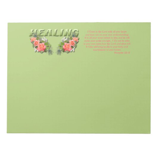 Heilverse Notizblock (Vorderseite)