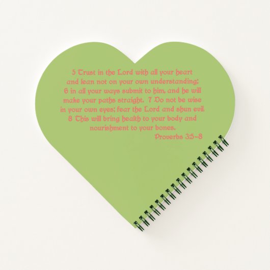 Heilverse Schlichtes Herz Notizblock (Rückseite)