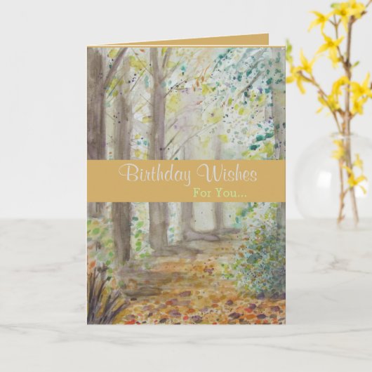 Heilwald Geburtstag Gruß Karte (Gelbe Blume)