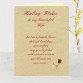 Heilwünsche Ehefrau Karte (Gelbe Blume)