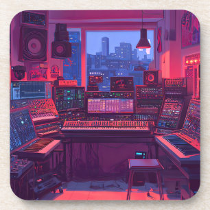 Heim-Musikstudio Getränkeuntersetzer