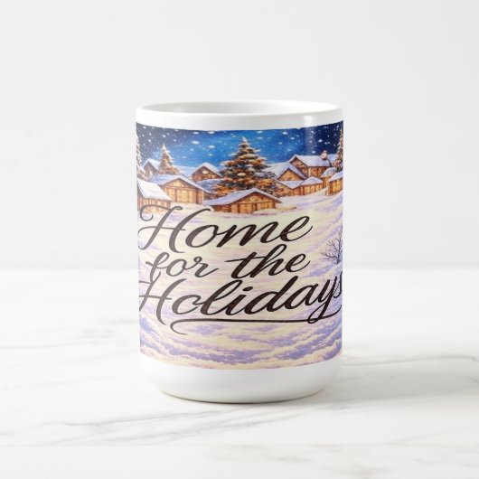 'Heim zu den Feiertagen' Kaffeetasse (Mittel)