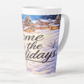 'Heim zu den Feiertagen' Latte-Mug Milchtasse (Rechte Ecke)