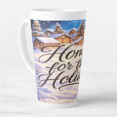 'Heim zu den Feiertagen' Latte-Mug Milchtasse (Linke Ecke)