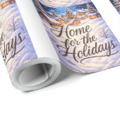 'Heim zur Weihnachtszeit' Geschenkpapier (Rolleneckpunkt)