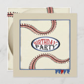 Heimat Baseball Geburtstag Einladung (Vorne/Hinten)