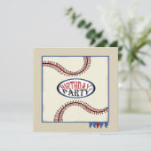 Heimat Baseball Geburtstag Einladung (Stehend Vorderseite)