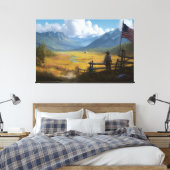 Heimat der Republik Leinwanddruck (Insitu (Schlafzimmer))