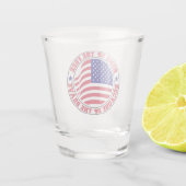 Heimat des freien patriotischen Tributdesigns Schnapsglas (Rückseite)