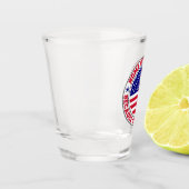 Heimat des freien patriotischen Tributdesigns Schnapsglas (Links)