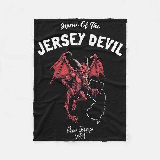 Heimat des Jersey Devil New Jersey USA Kryptid Fleecedecke (Vorderseite)