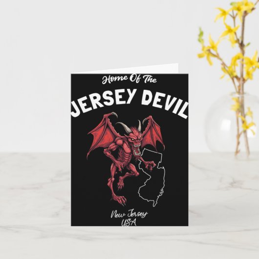 Heimat des Jersey Devil New Jersey USA Kryptoid  Karte (Gelbe Blume)