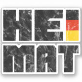 Heimat, Deutsche Zuhause Heimat, Deutschland Aufkleber (Vorderseite)