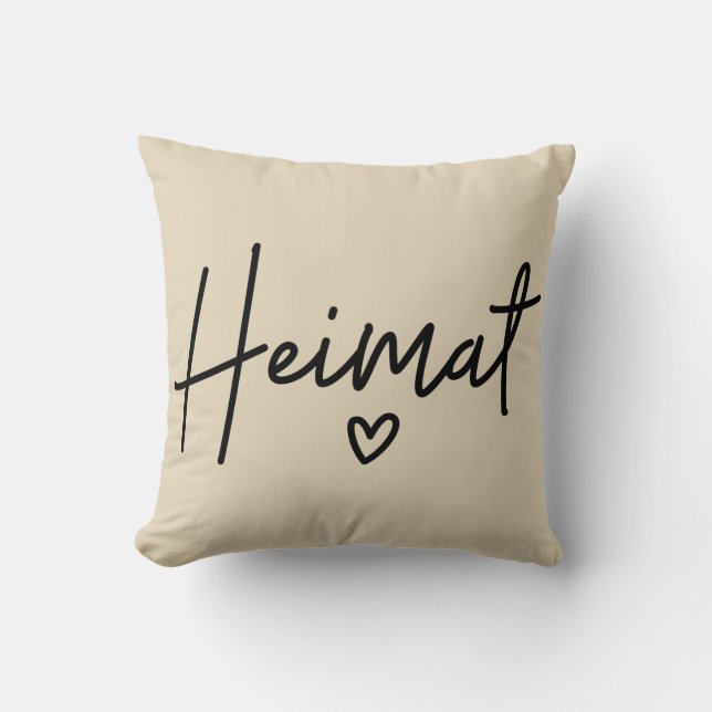 Heimat, deutsches Wort, Zuhause, heimat Kissen (Vorderseite)