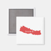 Heimat ist Nepal Magnet (Vorderseite/Rückseite)