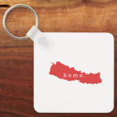 Heimat ist Nepal Schlüsselanhänger (Vorderseite)