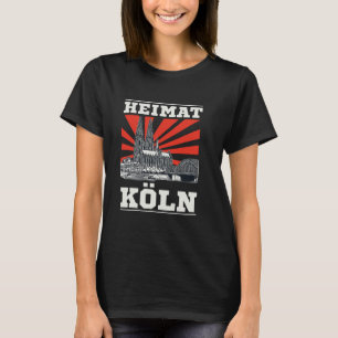 Heimat Köln Design mit Rhein und Kölner Dom T-Shirt