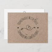 Heimat mit Liebe | Imitats Kraft Paper| Heart Arro Postkarte (Vorne/Hinten)