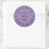 Heimat mit Liebe Lavender | Backwaren Runder Aufkleber (Tasche)