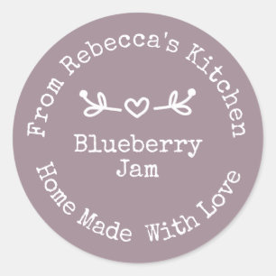 Heimat mit Liebe Lavender Jam Canning Label Runder Aufkleber