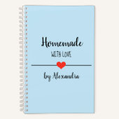 Heimat mit Liebe-Rezept-Notebook Notizblock (Vorderseite)