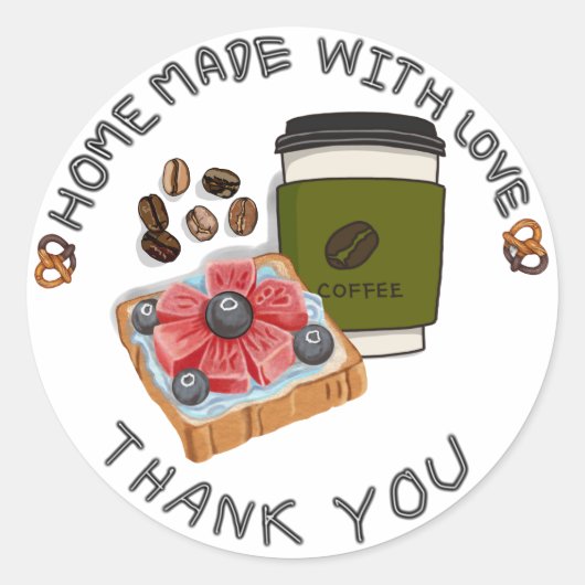 Heimat mit Liebe Runder Aufkleber (Vorderseite)