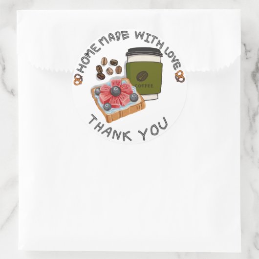 Heimat mit Liebe Runder Aufkleber (Tasche)