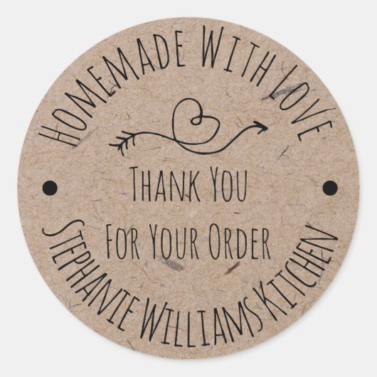 Heimat mit Liebe | Vielen Dank für Ihre Bestellung Runder Aufkleber (Vorderseite)