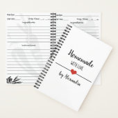 Heimat mit Liebe-White-Rezept-Notebook Notizblock (Innen)