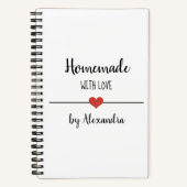 Heimat mit Liebe-White-Rezept-Notebook Notizblock (Vorderseite)