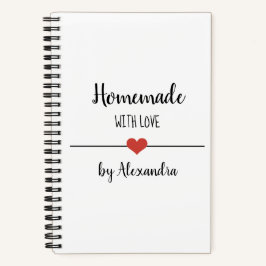 Heimat mit Liebe-White-Rezept-Notebook Notizblock