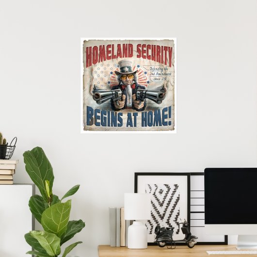 Heimat Security beginnt bei Zuhause Poster (Heimbüro)