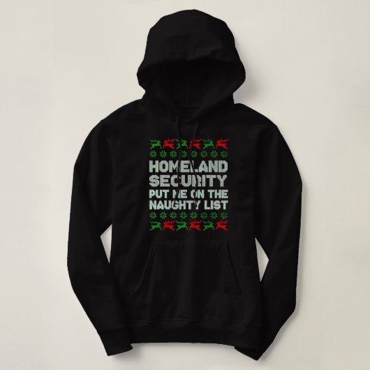 Heimat Security Naughty List Weihnachten Hoodie (Design vorne)