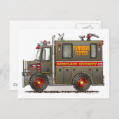Heimat Security Truck Postkarte (Vorne/Hinten)