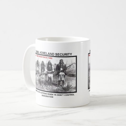 Heimat-Sicherheit 1492 Kaffeetasse (Vorderseite Links)