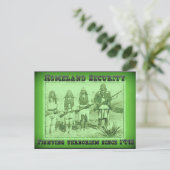 Heimat Sicherheit bei der Bekämpfung des Terrorism Postkarte (Stehend Vorderseite)