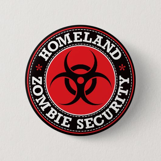 Heimat-Zombie-Sicherheit - rotes B Button (Vorderseite)