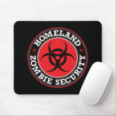 Heimat-Zombie-Sicherheit - rotes B Mousepad (Mit Mouse)