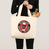 Heimat-Zombie-Sicherheits-Schädel - Rot Jumbo Stoffbeutel (Vorderseite (Produkt))