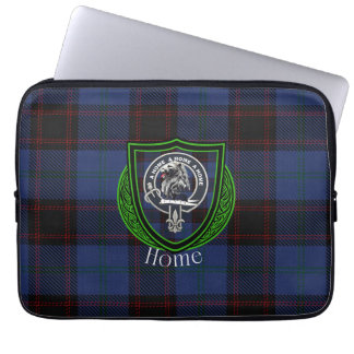 Heimatschottenclan-Tartan und -Wappen Laptopschutzhülle