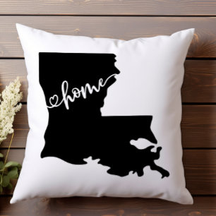 Heimatstaat Louisiana Umriss Herz Kissen