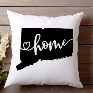 Heimatstaat Umriss Herz Connecticut  Kissen