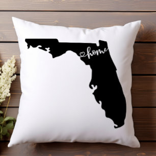 Heimatstaat Umriss Herz Florida  Kissen